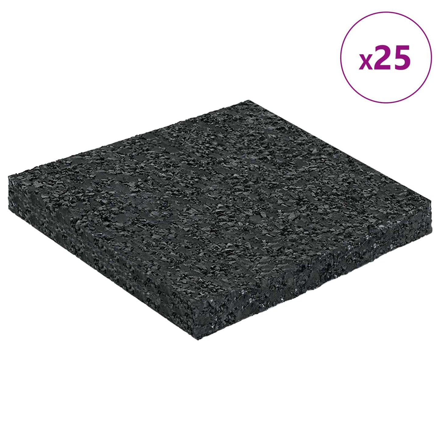 Vidaxl rubberen pad zwart rubber
