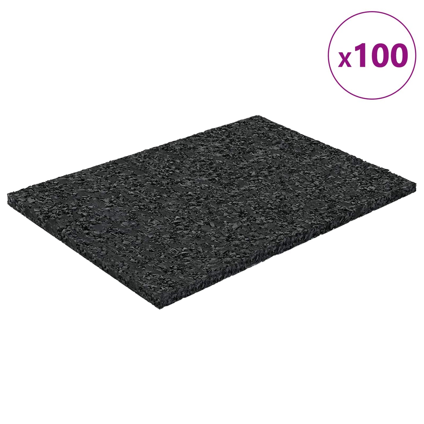 Vidaxl rubberen pad zwart rubber