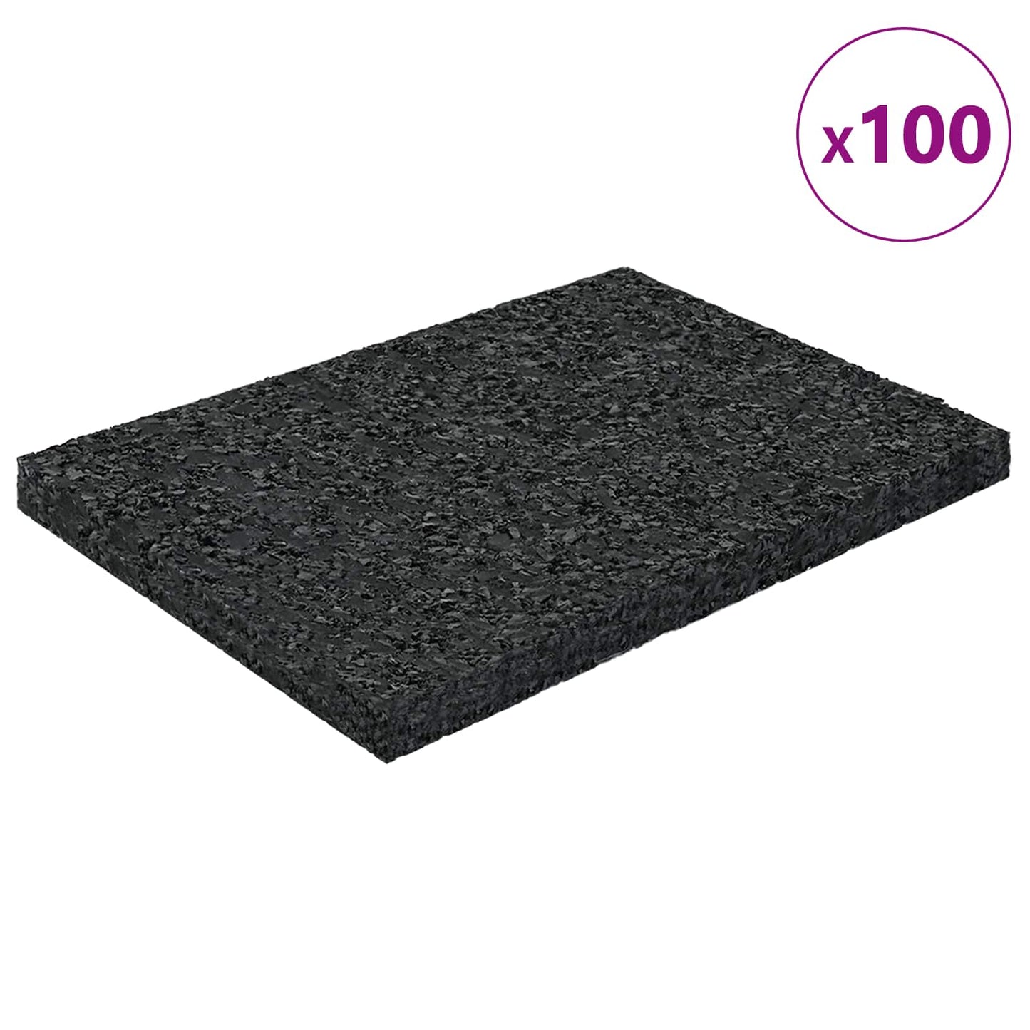Vidaxl rubberen pad zwart rubber