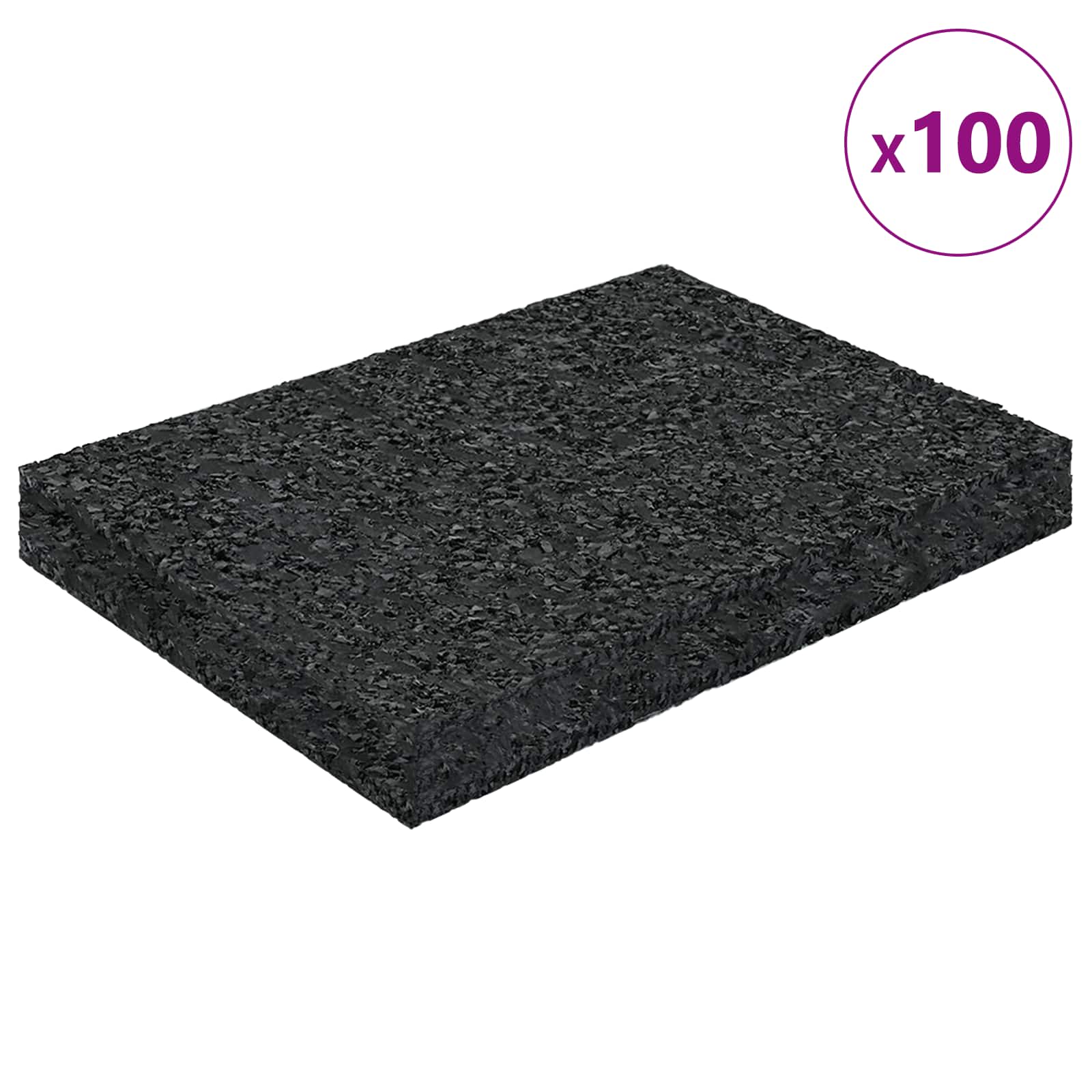Vidaxl rubberen pad zwart rubber