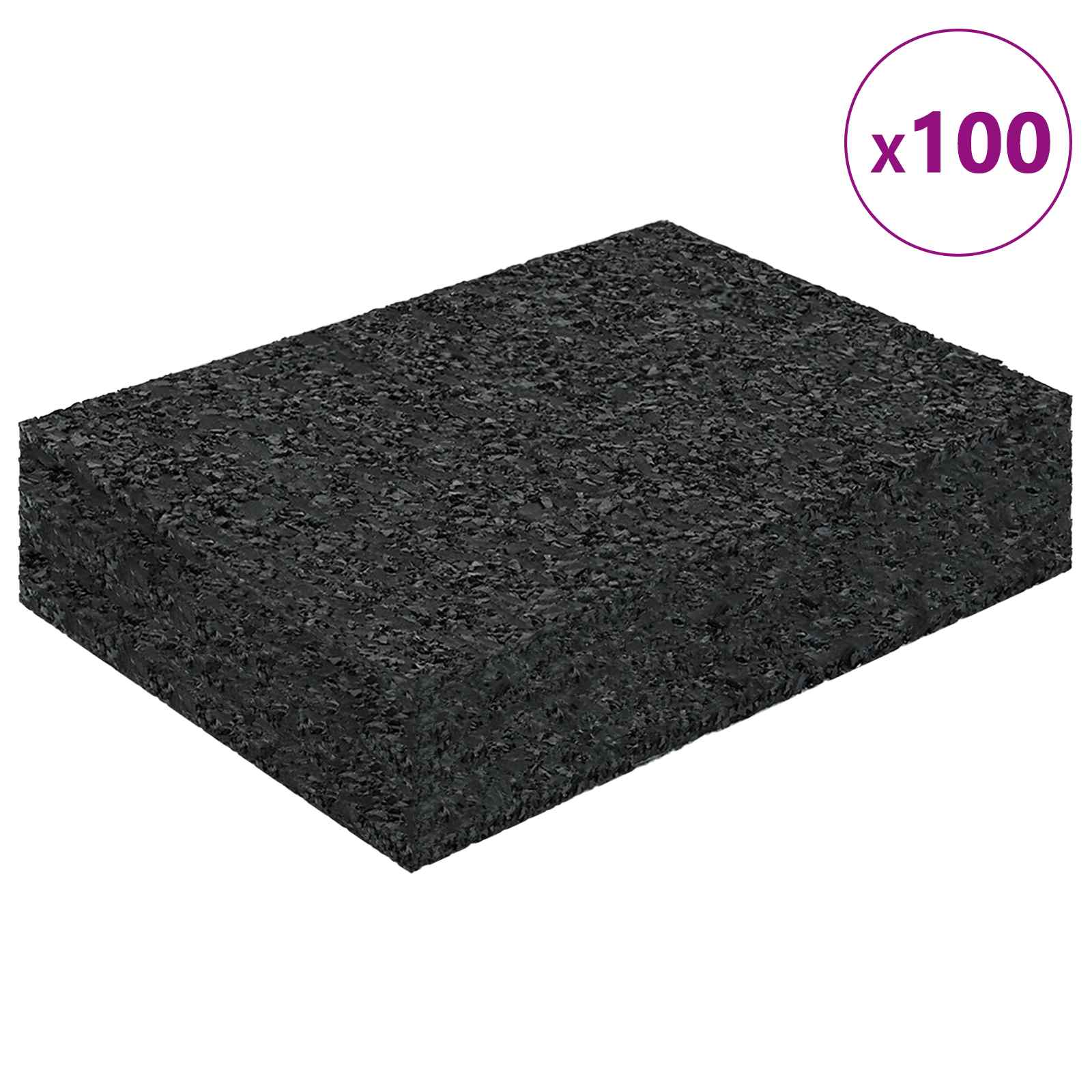 Vidaxl rubberen pad zwart rubber