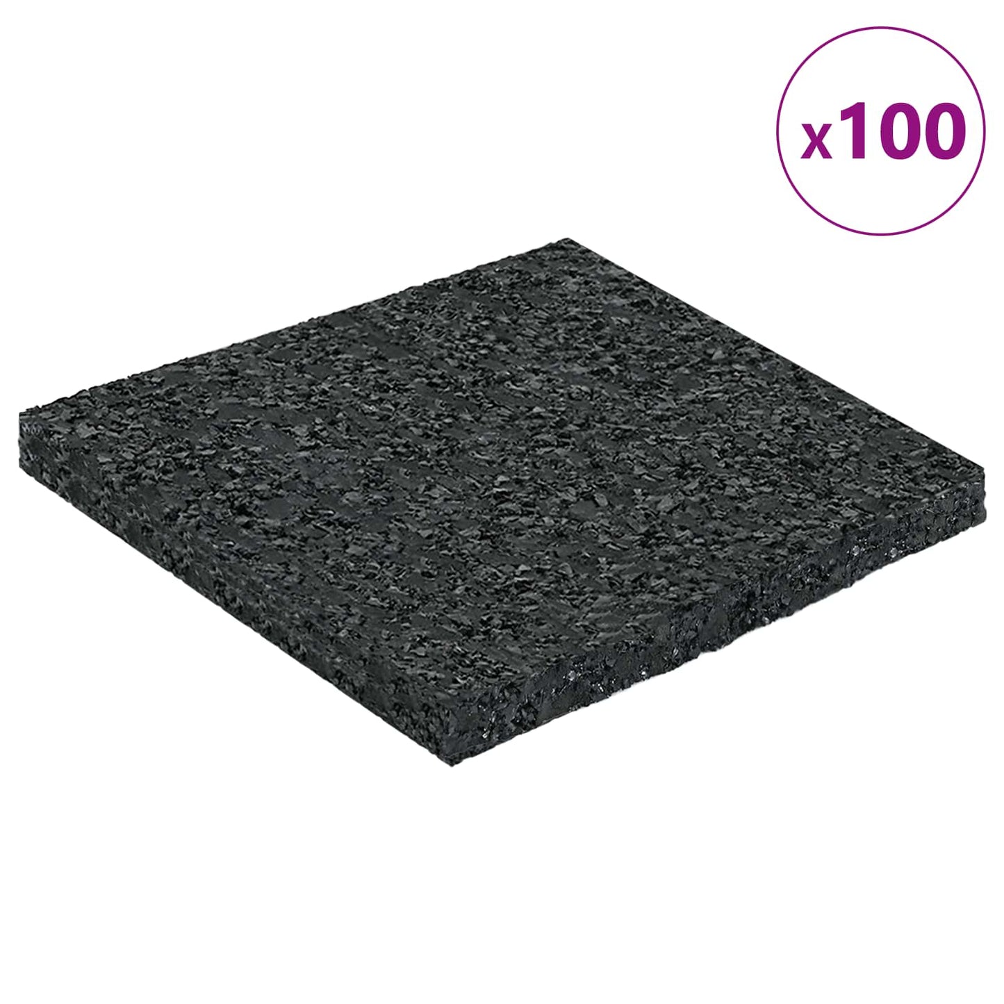 Vidaxl rubberen pad zwart rubber