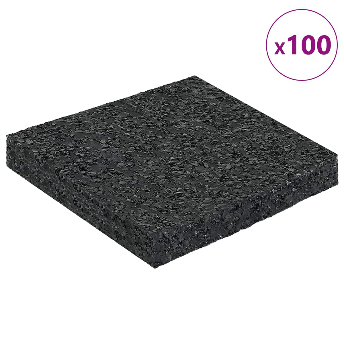Vidaxl rubberen pad zwart rubber