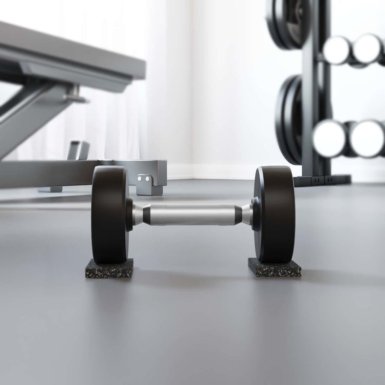 Vidaxl rubberen roller zwart rubber