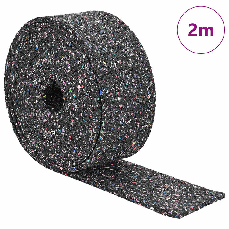 Vidaxl rubbergranulaatrol zwart 200 x 8 x 1 cm rubber