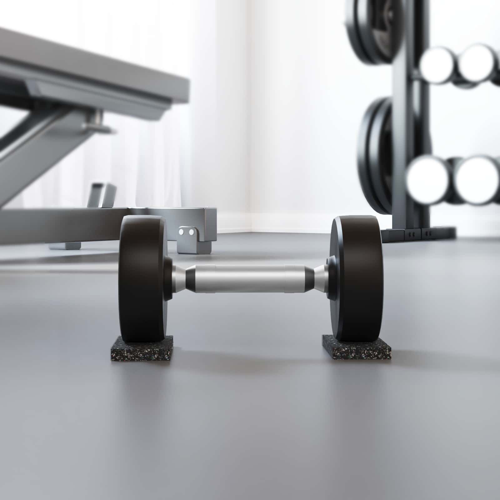 Vidaxl rubberen roller zwart rubber