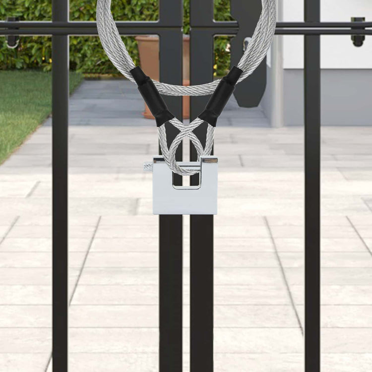 Vidaxl hangslot 2 st zilver staal