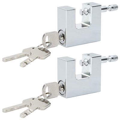 Vidaxl hangslot zilver 4,2 x 1,9 x 4 cm staal