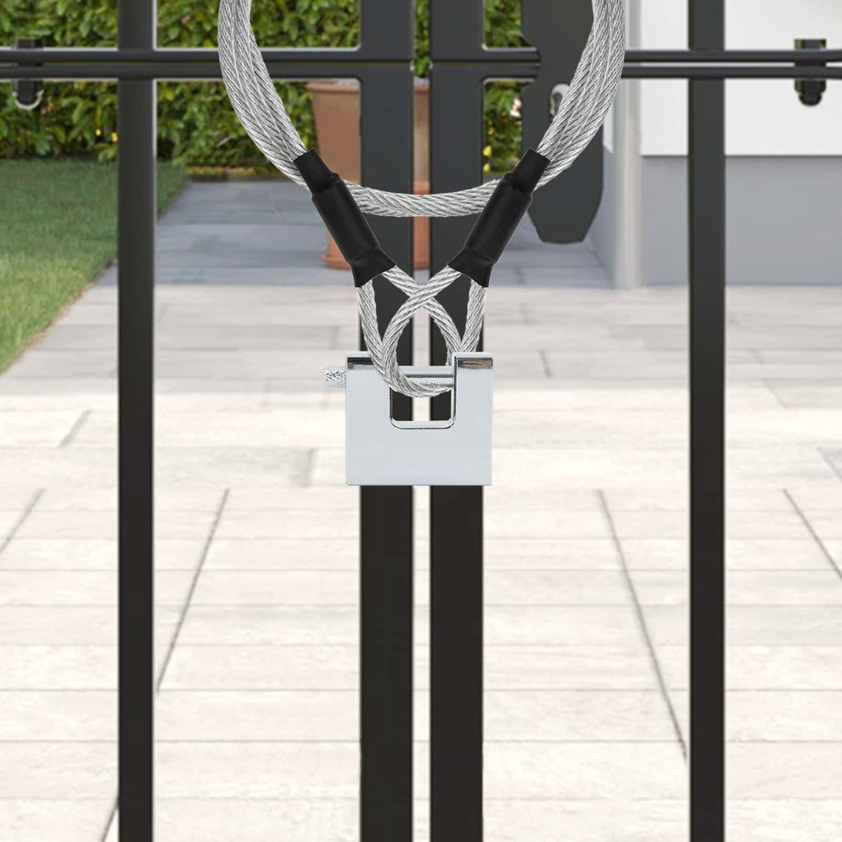Vidaxl hangslot 6 pcs zilver 4,2 x 1,9 x 4 cm ijzer