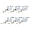 Vidaxl hangslot 6 pcs zilver 4,2 x 1,9 x 4 cm ijzer