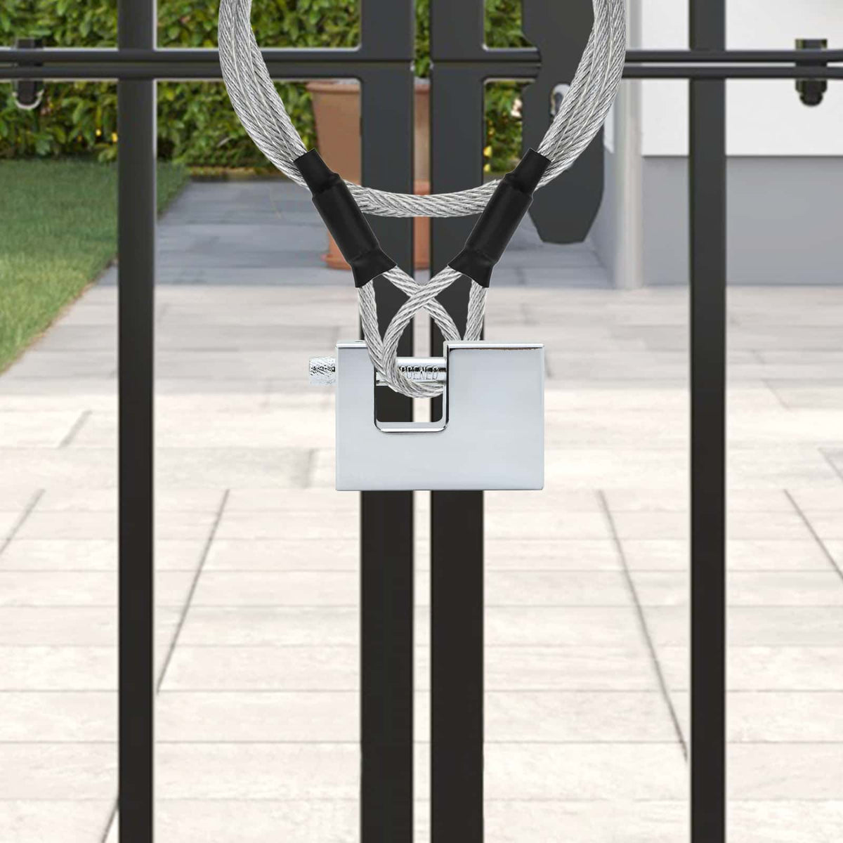 Vidaxl hangslot 2 pcs zilver 6 x 2 x 4,5 cm ijzer