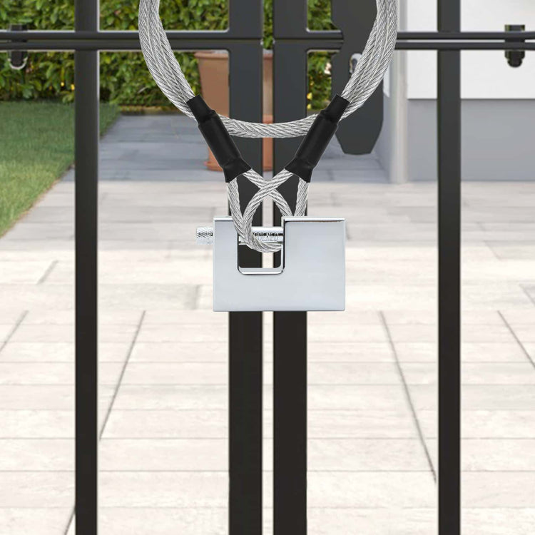 Vidaxl hangslot 6 pcs zilver 6 x 2 x 4,5 cm ijzer