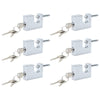 Vidaxl hangslot 6 pcs zilver 6 x 2 x 4,5 cm ijzer