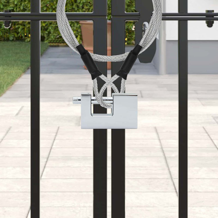 Vidaxl hangslot 6 st zilver staal