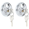 Vidaxl discusloten met sleutels 2 pcs zilver 7 x 2.4 x 7 cm