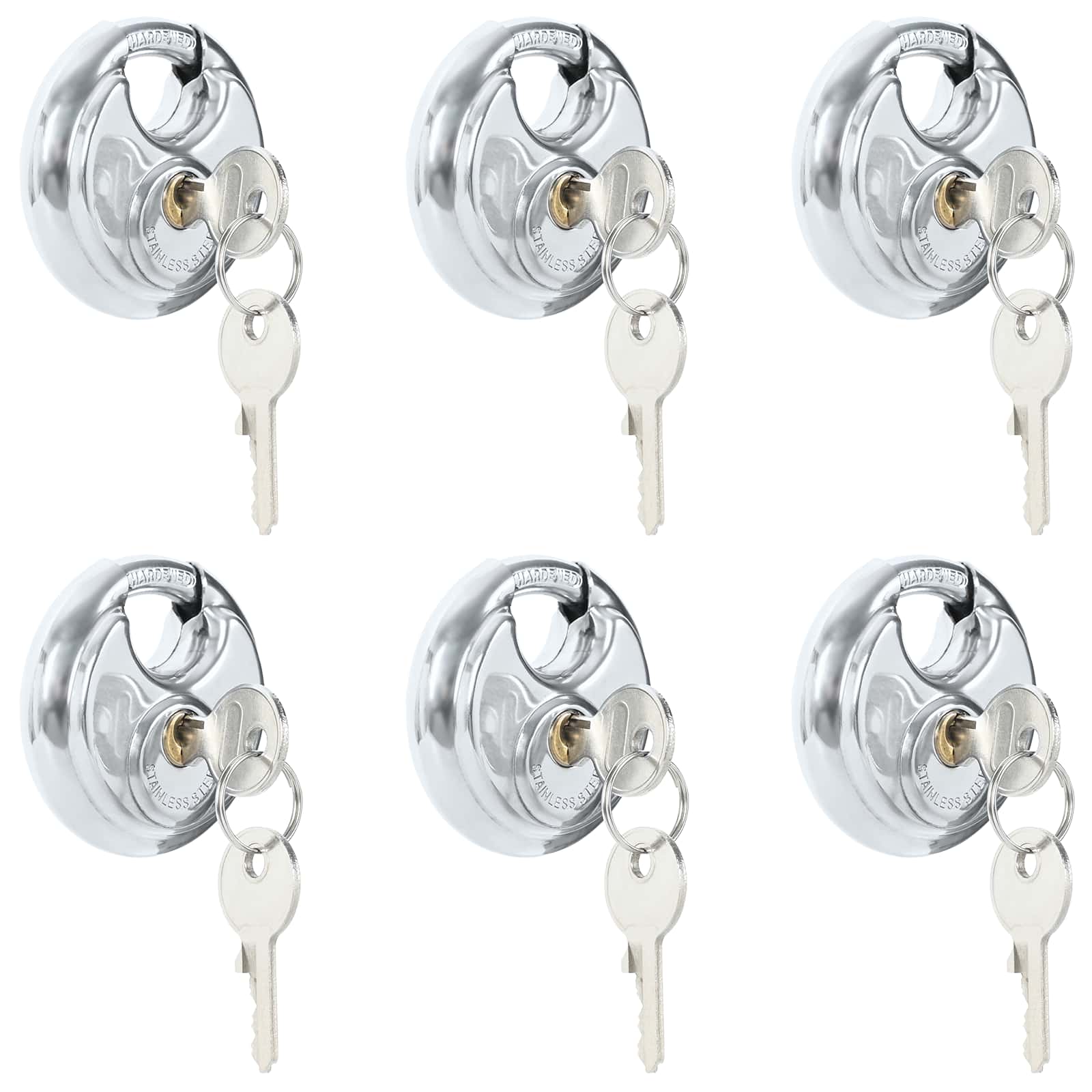 Vidaxl discusloten met sleutels 6 pcs zilver 7 x 2,4 x 7 cm