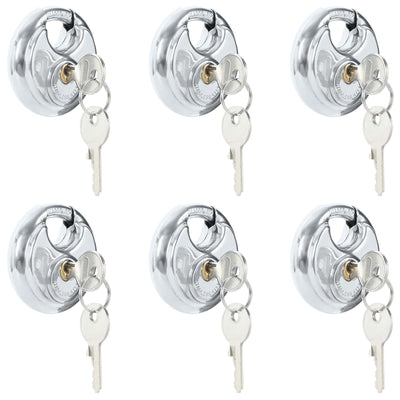 Vidaxl discusloten met sleutels 6 pcs zilver 7 x 2,4 x 7 cm