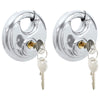 Vidaxl discusloten met sleutels 2 pcs zilver 8 x 2.8 x 8 cm