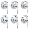 Vidaxl discusloten met sleutels 6 pcs zilver 8 x 2.8 x 8 cm