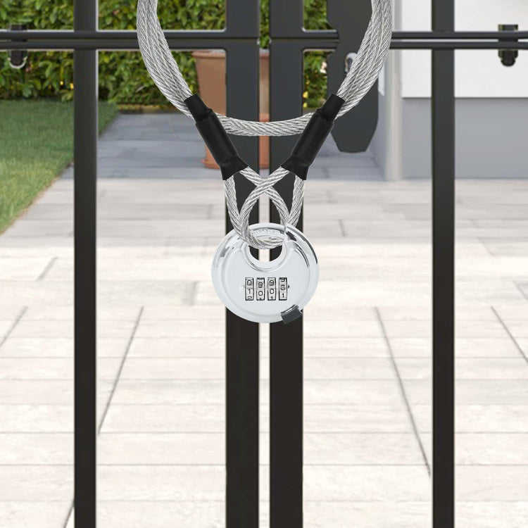 Vidaxl discusloten met sleutels 2 pcs zilver 7 x 2,3 x 7 cm