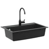 Vidaxl wasbak zwart 795 x 505 mm graniet