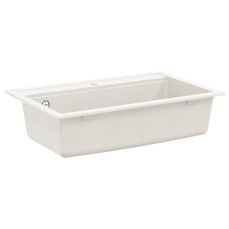 Vidaxl wasbak wit 795 x 505 mm graniet