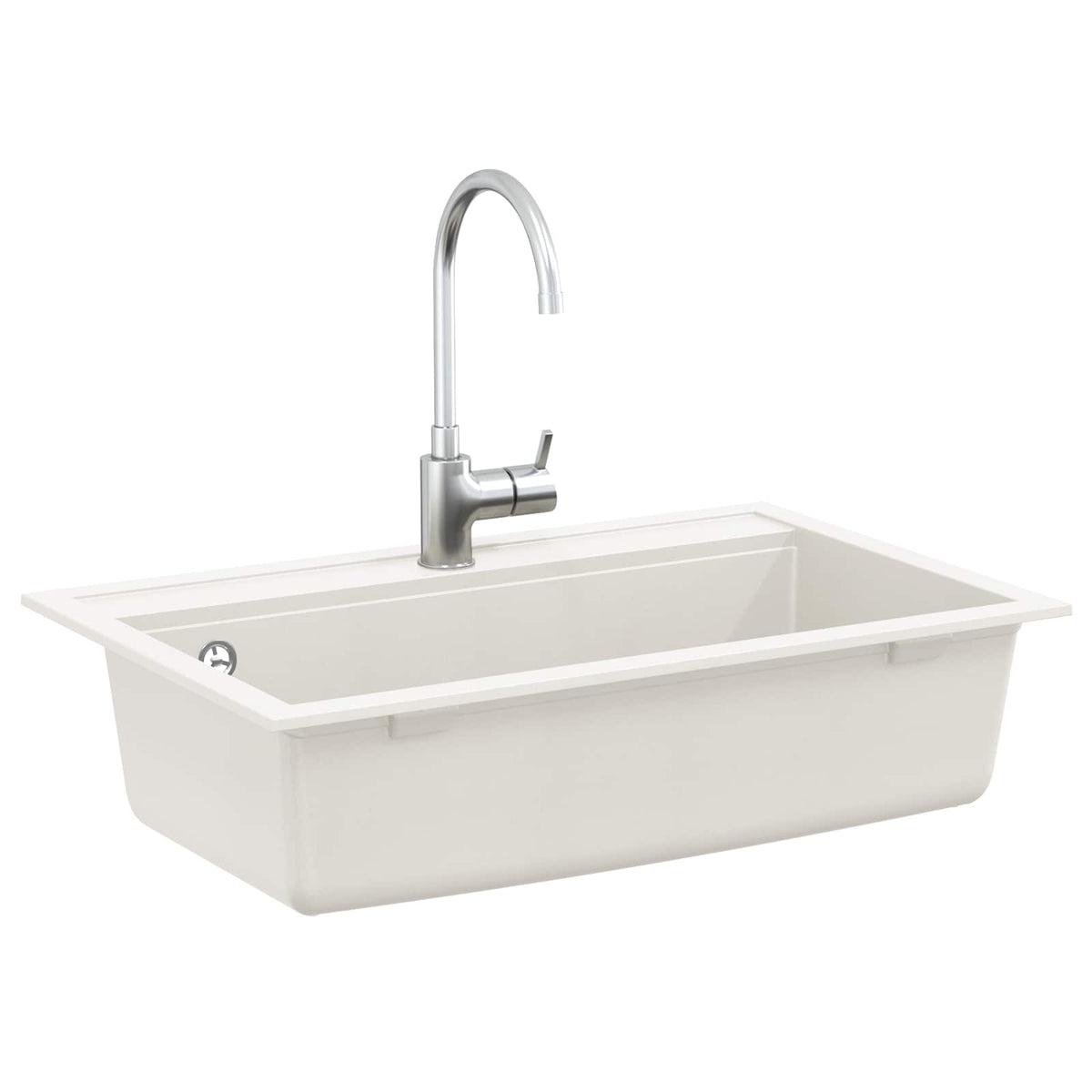 Vidaxl wasbak wit 795 x 505 mm graniet