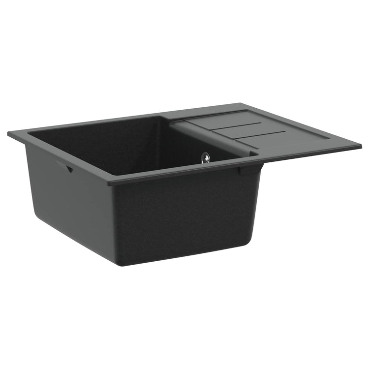 Vidaxl wasbak zwart 620 x 500 mm 80% kwarts en 20% hars