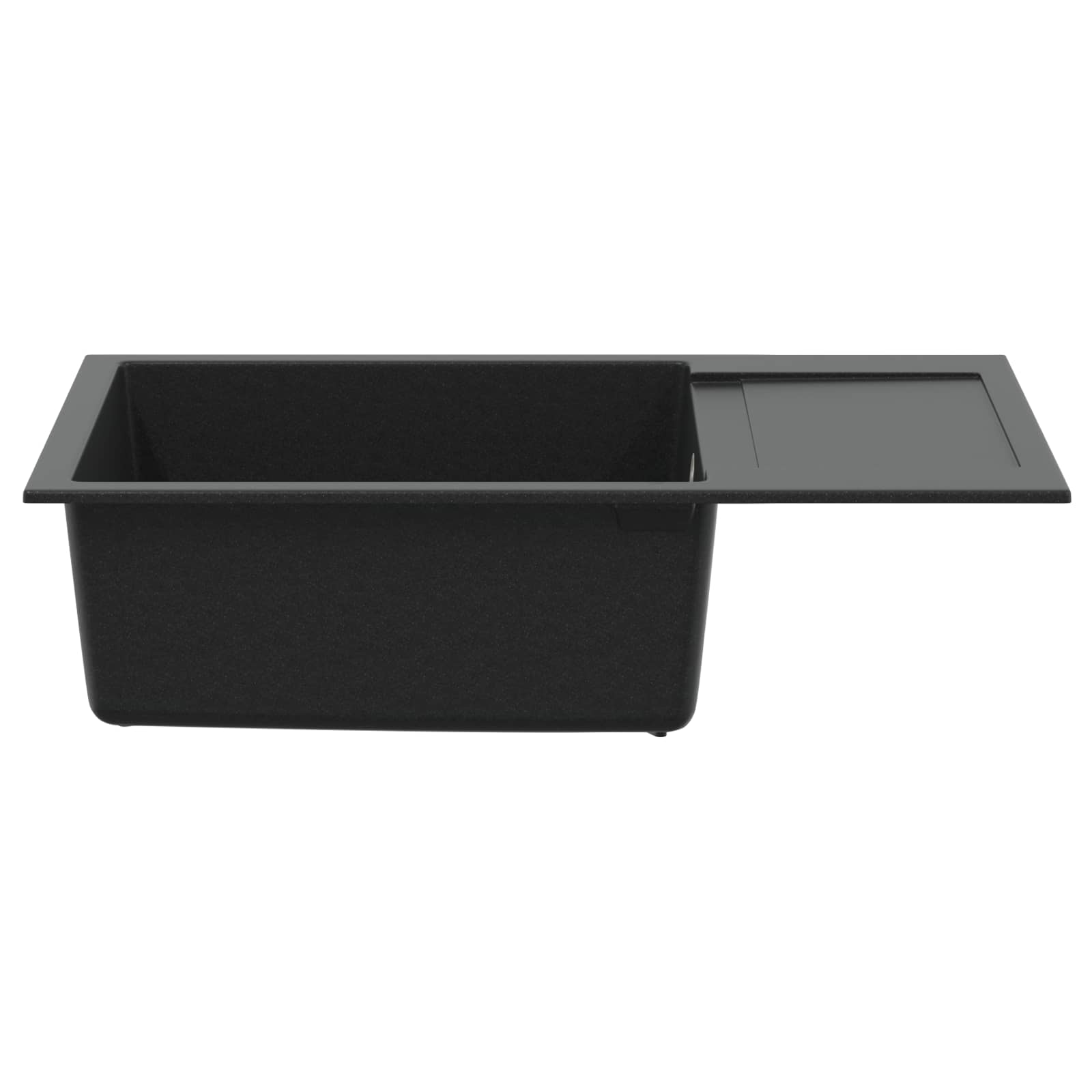 Vidaxl wasbak zwart 780 x 500 mm 80% kwarts en 20% hars