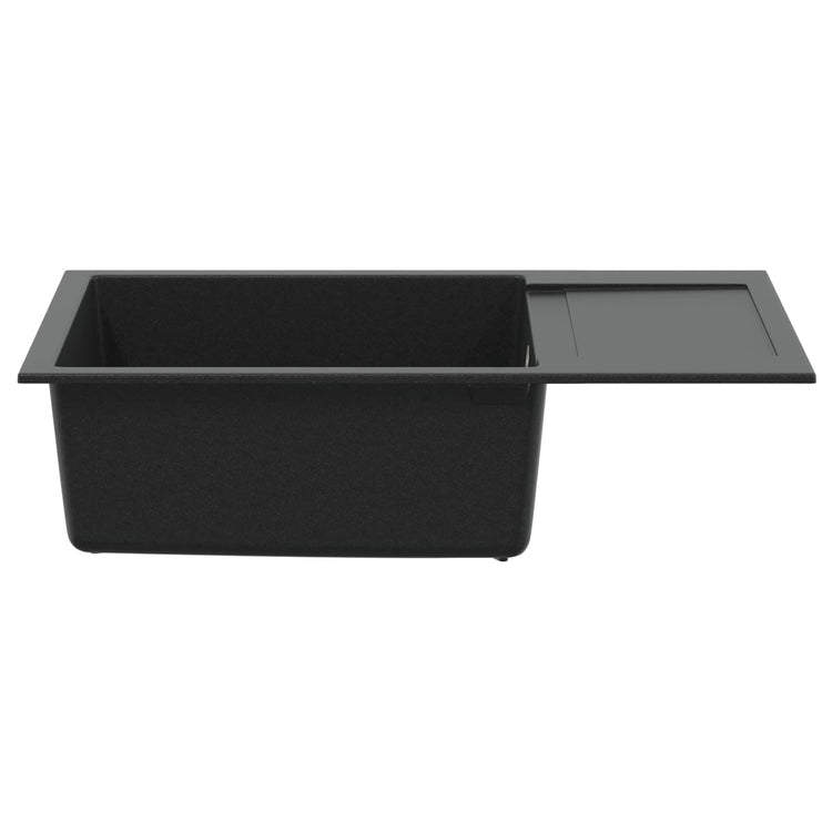 Vidaxl wasbak zwart 780 x 500 mm 80% kwarts en 20% hars