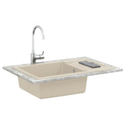 Vidaxl wasbak beige 780 x 500 mm 80% kwarts en 20% hars - afbeelding 2