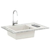 Vidaxl wasbak wit 780 x 500 mm 80% kwarts en 20% hars