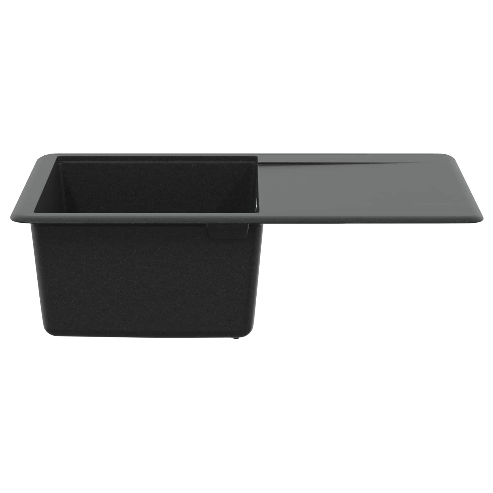 Vidaxl wasbak zwart 670 x 460 mm graniet