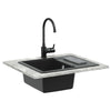 Vidaxl wasbak zwart 560 x 460 mm 80% kwarts en 20% hars