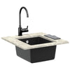 Vidaxl wasbak zwart 370 x 460 mm 80% kwarts en 20% hars