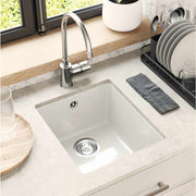 Vidaxl wasbak 80% kwarts en 20% hars 370 x 460 mm wit - afbeelding 1