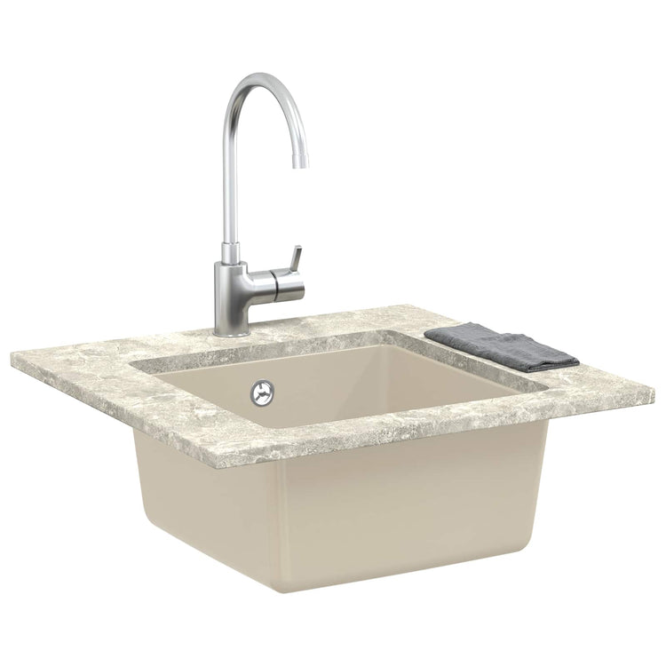 Vidaxl wasbak 80% kwarts en 20% hars 430 x 460 mm beige