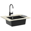 Vidaxl wasbak zwart 530 x 460 mm 80% kwarts en 20% hars