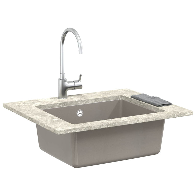 Vidaxl wasbak 80% kwarts en 20% hars 530 x 460 mm grijs