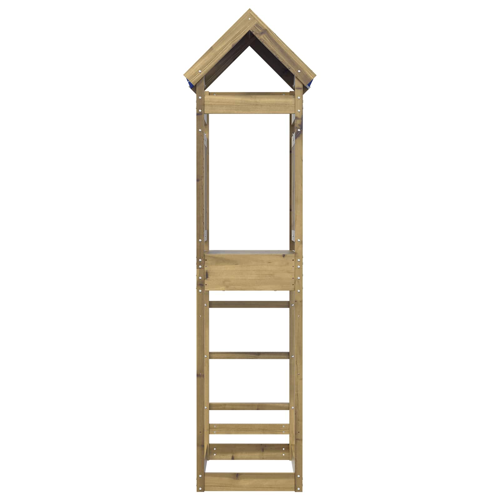 Vidaxl speeltoren bruin 52,5 x 85 x 239 cm massief geïmpregneerd hout