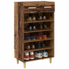 Vidaxl schoenenkast met lade oudhout 60 x 35 x 105 cm bewerkt hout