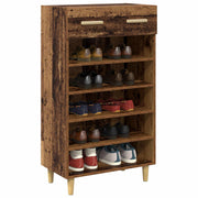 Vidaxl schoenenkast 60 x 35 x 105 cm bewerkt hout oud hout - afbeelding 3