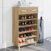 Vidaxl schoenenkast ambachtelijk eiken 60 x 35 x 105 cm bewerkt hout