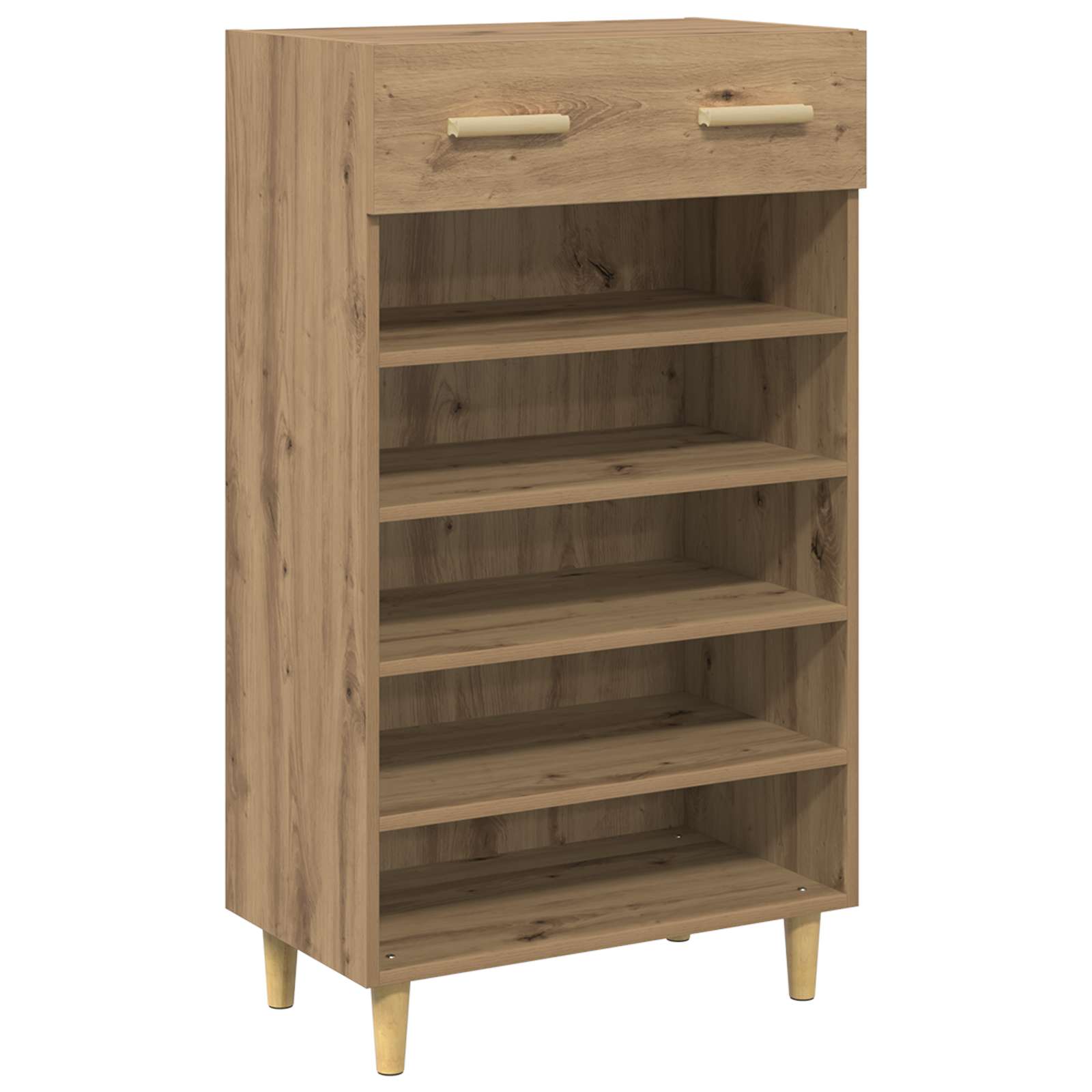 Vidaxl schoenenkast ambachtelijk eiken 60 x 35 x 105 cm bewerkt hout