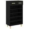 Vidaxl schoenenkast met lade zwart eiken 60 x 35 x 105 cm bewerkt hout