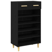 Vidaxl schoenenkast 60 x 35 x 105 cm bewerkt hout zwart eiken - afbeelding 2
