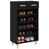 Vidaxl schoenenkast met lade zwart eiken 60 x 35 x 105 cm bewerkt hout