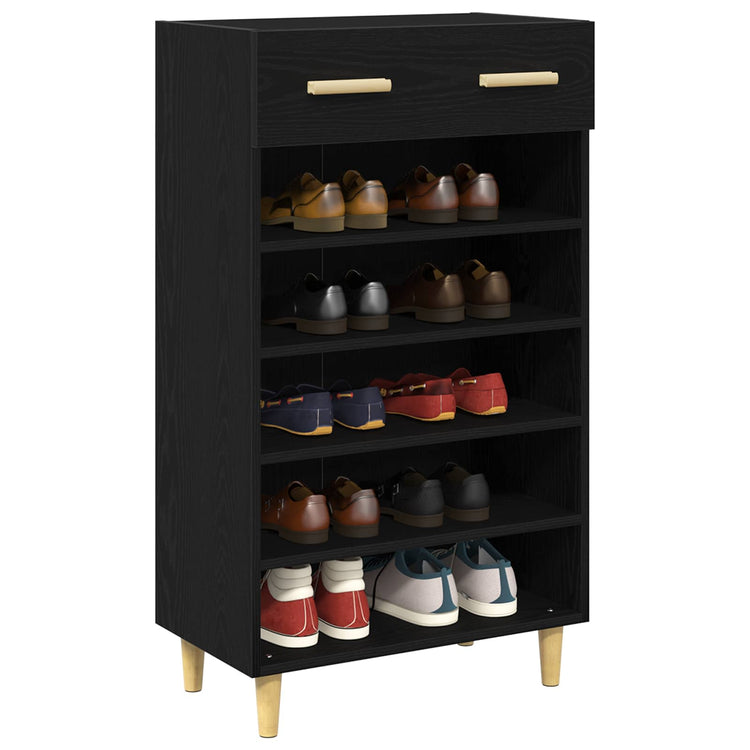 Vidaxl schoenenkast 60 x 35 x 105 cm bewerkt hout zwart eiken