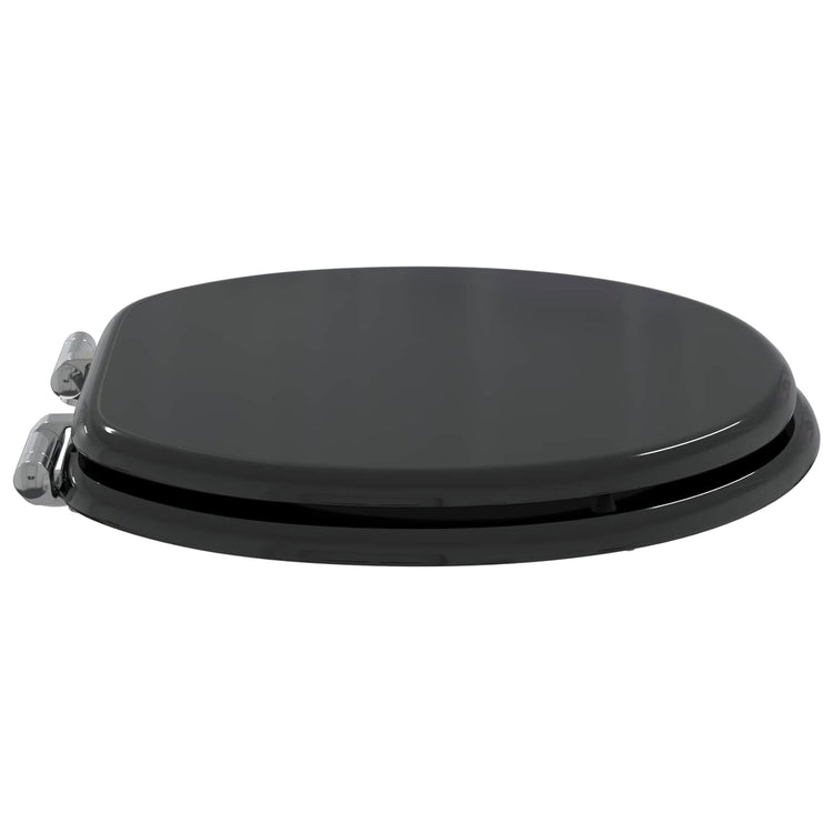 Vidaxl zachte sluit toiletbril zwart 44 x 38 cm mdf-plaat
