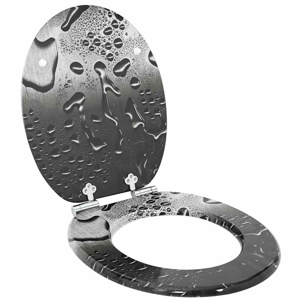 Vidaxl zachte sluit toiletbril grijs 44 x 38 cm mdf-plaat
